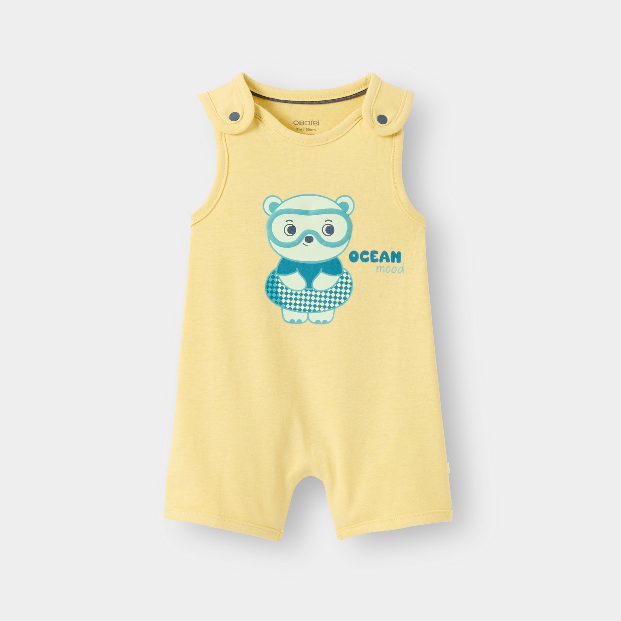 Bộ liền thân họa tiết gấu teddy cho bé